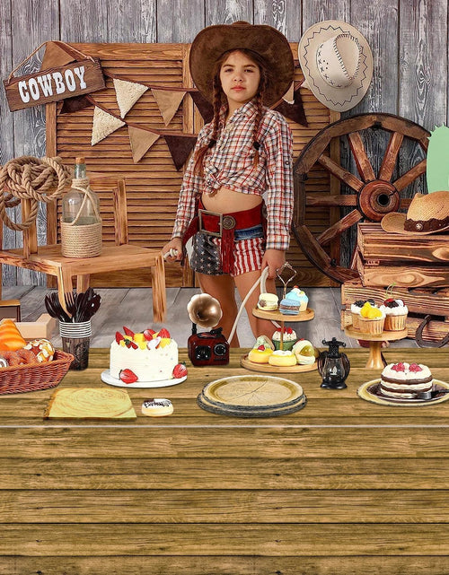 Load image into Gallery viewer, Generic Rustic Wood Grain Party Supplies 69pcs Plates Napkins Tablecloth Cutlery
