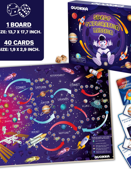 Load image into Gallery viewer, QUOKKA 3X Learning Board Games Set Educational Trivia Cards Kids Ages 6-8
