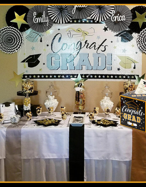 Load image into Gallery viewer, BEISHIDA 2025 Graduation Card Box Black Gold 9x9x9 Inch Party Decor
