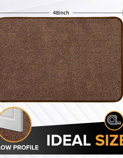 Load image into Gallery viewer, Mibao Front Door Mat Non-Slip Waterproof TPR Backing 31.5x47 Dark Brown

