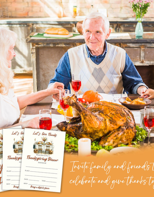 Load image into Gallery viewer, Yhtmbf 20 Thanksgiving Party Invitations with Envelopes 4x6 Let's Give Thanks
