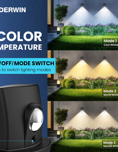 Load image into Gallery viewer, AUDERWIN Solar Fence Lights Outdoor Waterproof Dual Color LED 12 Pack
