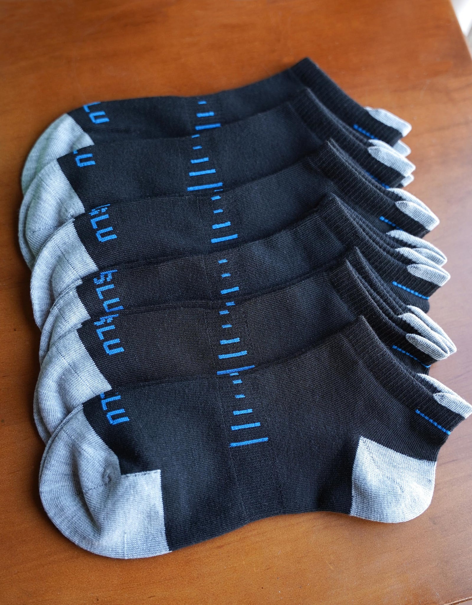 ASLU Athletic Compression Cushioned Ankle Socks Black 6 Pairs Size 6-9