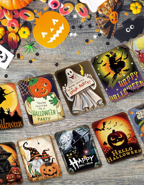Load image into Gallery viewer, ICWJTGZ Vintage Halloween Banner 15 Pcs Retro Pumpkin Witch Paper Set A01
