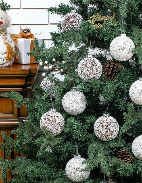 Load image into Gallery viewer, Soulchen 6 Pcs Vintage Metallic Glass Christmas Tree Ornaments 3.15in Brown
