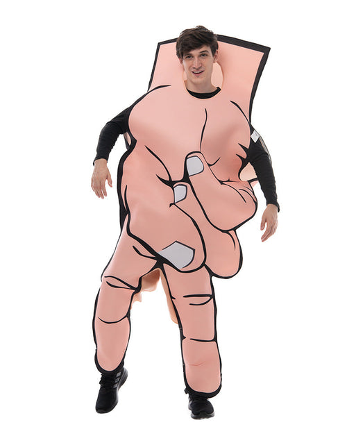 Load image into Gallery viewer, Halloween funny costumes human-shaped scissors hands shape V-shaped sponge stage atmosphere costumes
