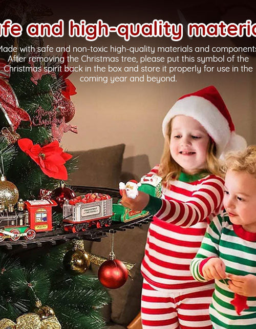 Load image into Gallery viewer, 2025 Christmas Train &amp; Tree Decor Set - Track Train with Music, Santa Theme, Kids Gift
