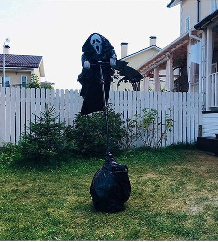 Creative Garden Ghostface Scarecrow Yard Hanging Scaring Scream Halloween Ghostface Scarecrow Decoration Repeller Bird