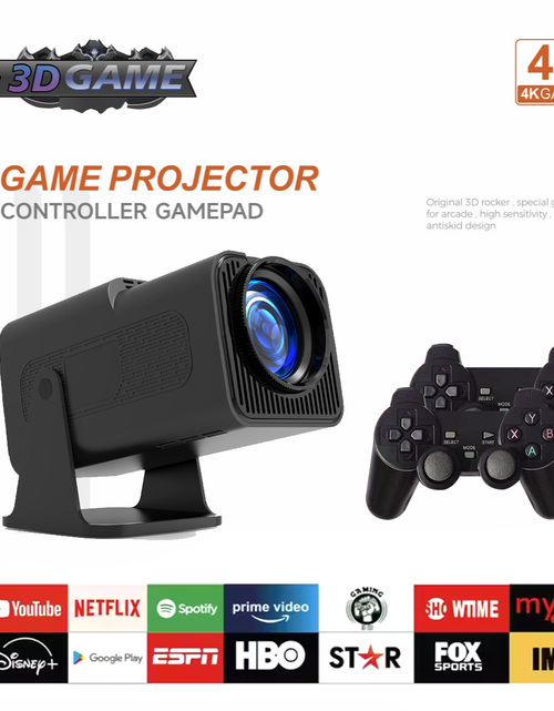 Load image into Gallery viewer, Mp3 Games 32Gb F600 Projector Draagbare Draadloze 4K Full Hd Video Lcd 1080P Home Android 180 Graden Pk Hy320 Outdoor Projector
