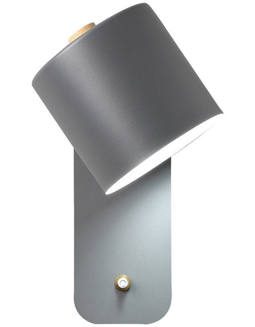 Load image into Gallery viewer, Nordic bedroom bedside lamp wall lamp study dining room corridor with switch wall lamp macaron LED minimalist wall lamp
