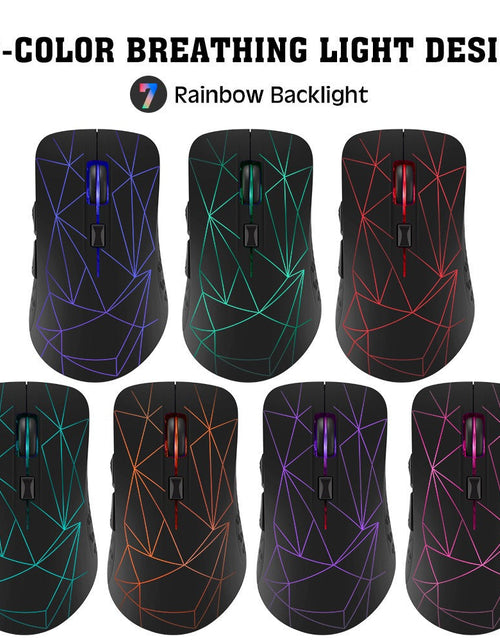 Load image into Gallery viewer, Dual mode wireless mouse silent office colorful illuminated charging Bluetooth mouse for laptops
