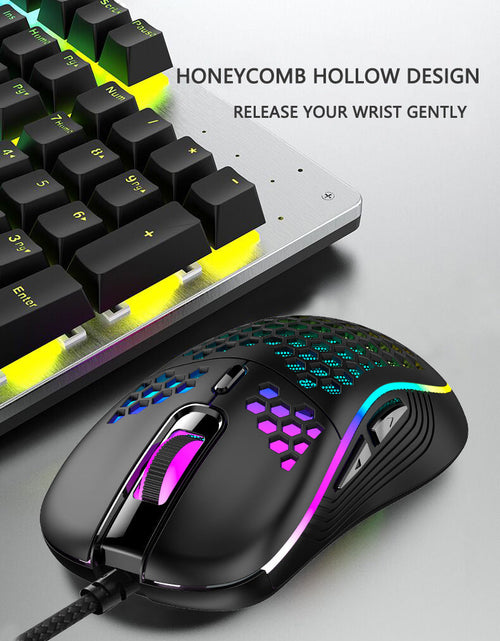 Load image into Gallery viewer, 2.4G Wireless Cave Mouse Lightweight Gaming Mouse with Luminous 7 Color Breathing Light Computer Accessories
