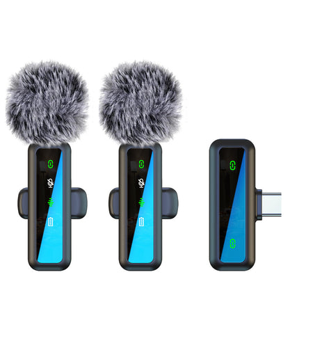 Wireless Lapel Microphone for Outdoor Computer Live Streaming Noise Reduction Universal Small Microphone