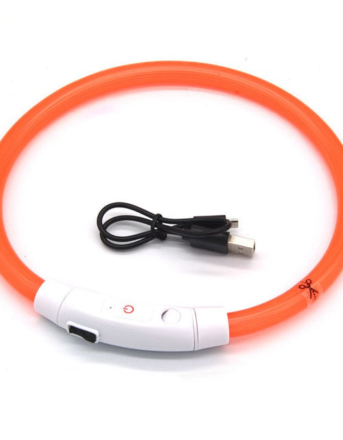 Load image into Gallery viewer, Dog luminous collar luminous pet collar USB charging neck ring LED luminous dog collar
