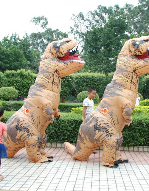 Load image into Gallery viewer, Unique Adult T-REX Inflatable Costume Christmas Cosplay Dinosaur Animal Jumpsuit Halloween Costume for Women Men
