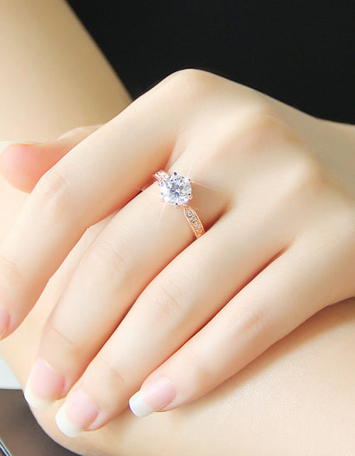 Load image into Gallery viewer, Elegant and luxurious wedding ring, women's Korean version of the living mouth ring
