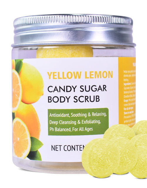 Load image into Gallery viewer, Brushed Candy Scrub Cream Fruit Fragrance Bath Salt Scrub Ball Body Scrub Cream
