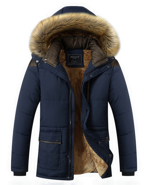 Load image into Gallery viewer, Winter Coat Plus Size Men Jacket Warm Overcoat Outwear Cotton Hooded Down Coat
