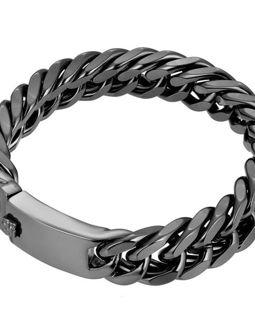 Load image into Gallery viewer, Fashionable 18K gold plated men's electroplated alloy double buckle bracelet
