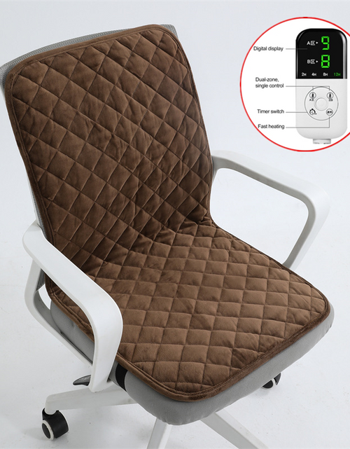 Load image into Gallery viewer, Heated Seat Cushion, 220V Electric Mat, Office Chair Warmer, Smart Timer, Integrated Backrest
