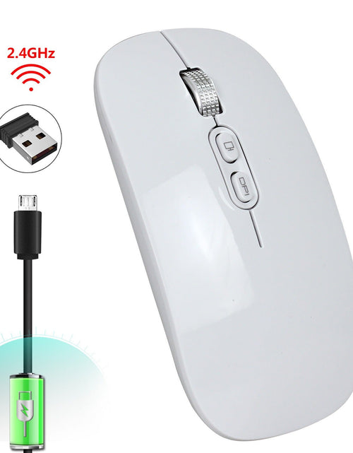 Load image into Gallery viewer, Rechargeable wireless mouse with 2.4G mute and one click return to desktop office mouse with built-in lithium battery

