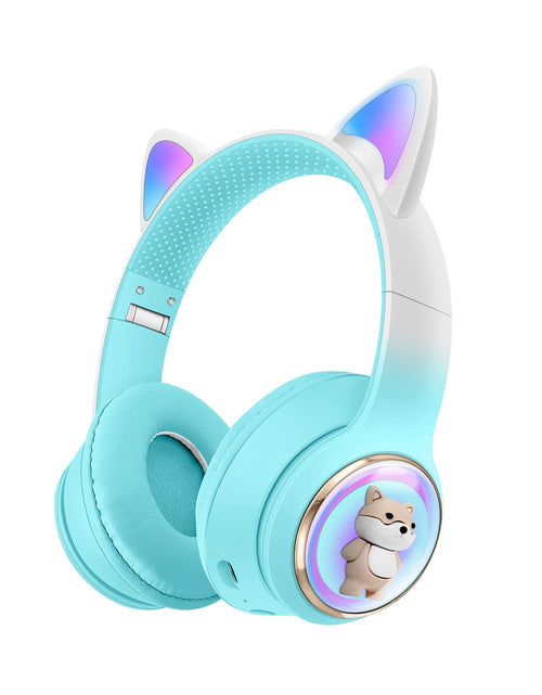 Load image into Gallery viewer, AKZ-51 Earphones Space Cabin Cute Cartoon Pet Bluetooth Headwear Large Battery Earphones Foldable Earphones
