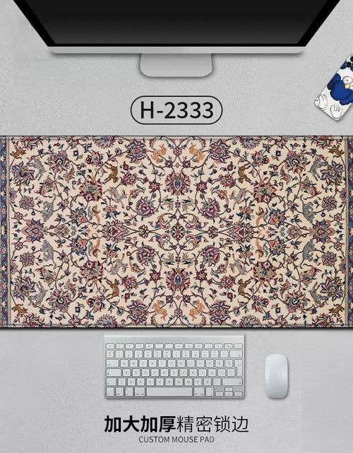 Load image into Gallery viewer, Large Persian Mouse Pad Office Carpet MousePad Natural Rubber Lockedge Anti Slip Desk Mat Laptop Office Game Accessories Pad
