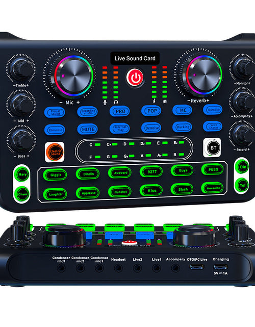 Load image into Gallery viewer, HD X60 Sound Card English Version Professional Audio Mixer for Karaoke Broadcast KTV Singing Live Sound Mixer
