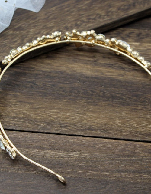 Load image into Gallery viewer, Rhinestone headband diadem wedding dress accessories

