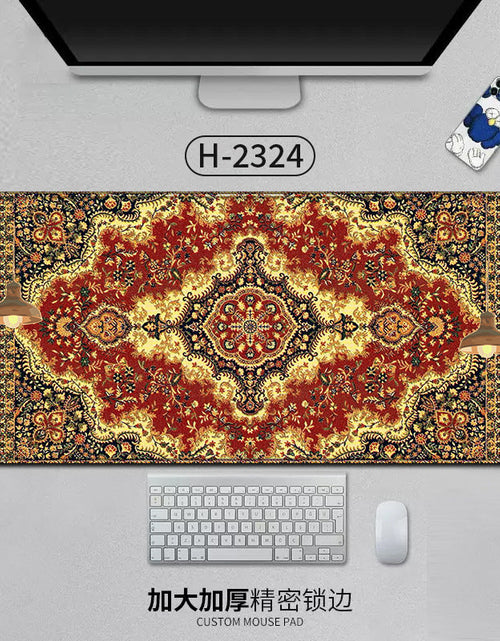 Load image into Gallery viewer, Large Persian Mouse Pad Office Carpet MousePad Natural Rubber Lockedge Anti Slip Desk Mat Laptop Office Game Accessories Pad
