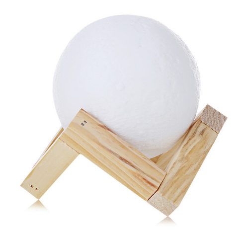 Load image into Gallery viewer, Rechargeable 3D Print Moon Lamp 2 Color Change Touch Switch Bedroom Bookcase
