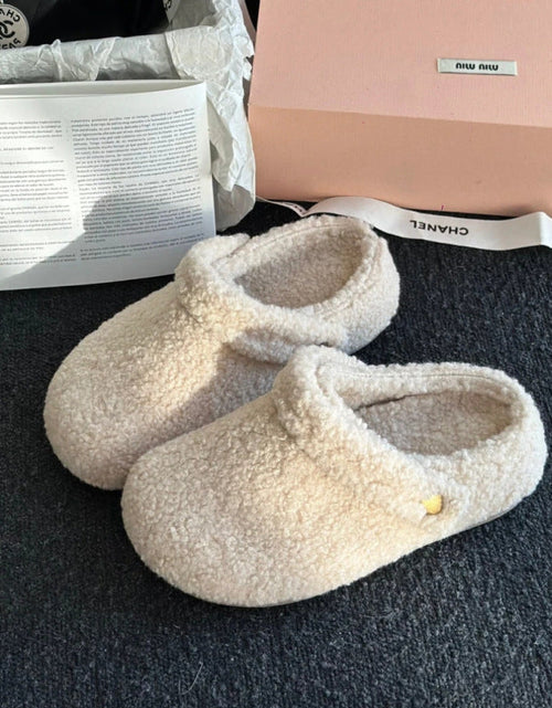 Load image into Gallery viewer, 🩴 Women’s Closed-Toe Fleece-Lined Thickened Two-Way Wear Slippers
