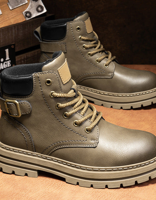 Load image into Gallery viewer, Martin boots autumn and winter retro high top men's workwear boots
