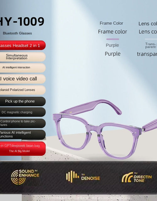 Load image into Gallery viewer, Bluetooth Smart AI Sunglasses Multi functional Real time Translation Headphones Call Listening to Music
