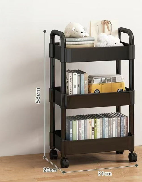 Load image into Gallery viewer, Multi-Layer Wheeled Utility Cart (for home, kitchen, bathroom storage: snacks, books)
