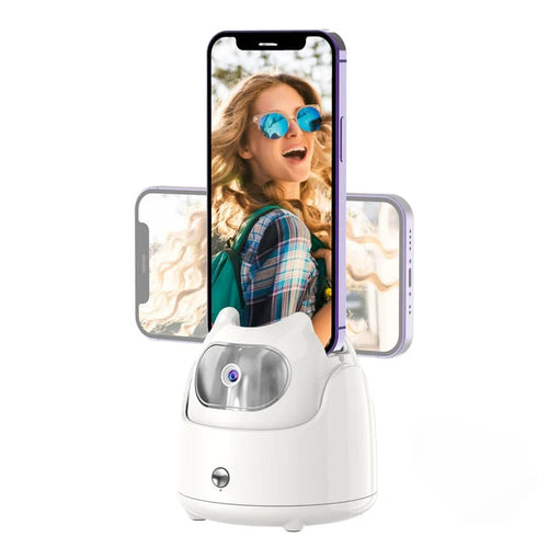 Load image into Gallery viewer, 360° Rotation Automatic Face Tracking Gimbal Mobile Phone Holder APP-Free AI Face Recognition Phone Tripod for Live Vlog Video
