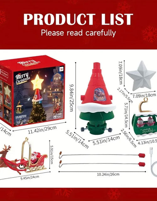 Load image into Gallery viewer, 2025 Christmas Train &amp; Tree Decor Set - Track Train with Music, Santa Theme, Kids Gift
