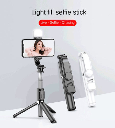 Wholesale Bluetooth Selfie Stick with Fill Light Extended Universal Phone Live Streaming Tripod