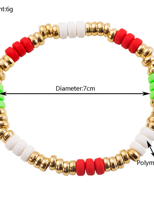 Load image into Gallery viewer, Christmas Bracelet Set Alloy Elk Bell Accessories Fashionable and Colorful Soft Ceramic Bracelet for Women
