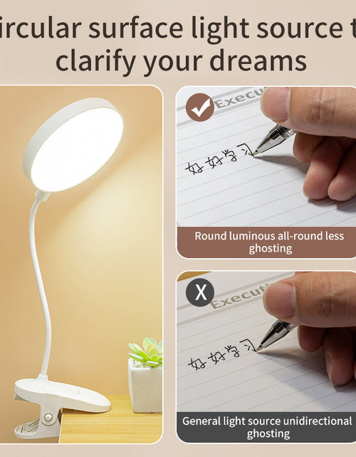 Load image into Gallery viewer, Clip Desk Lamp Study With Student Dormitory Home Eye Protection Lamp Desk LED Rechargeable Bedroom Bedside Lamp
