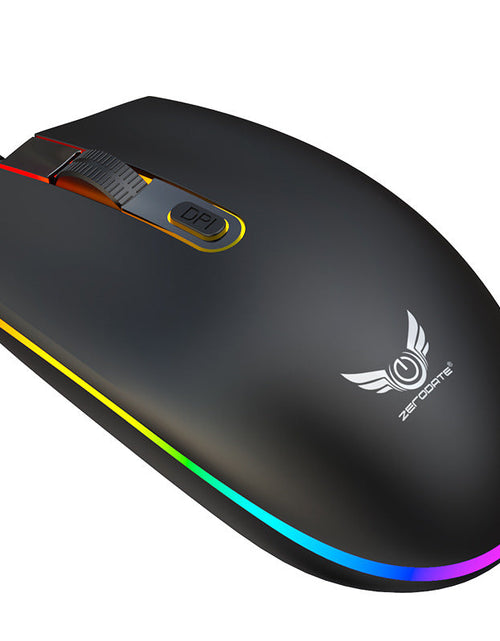 Load image into Gallery viewer, USB illuminated wired mouse, computer peripherals, e-sports games, colorful RGB scrolling light mouse
