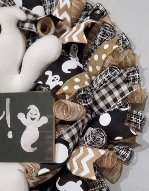 Load image into Gallery viewer, Halloween Ghost Wreath Cute Boo Ghost Wreath Day Door And Window Scene Decoration Props

