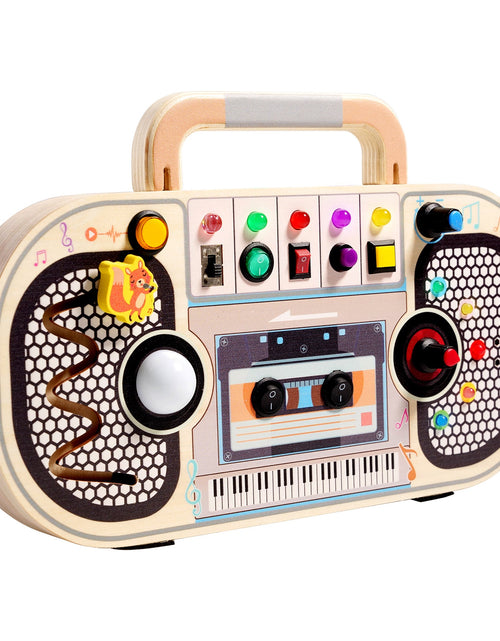 Load image into Gallery viewer, Children's wooden early education toys, switches, circuit recorders, busy boards, enlightenment, hands-on cognition, new LED lights
