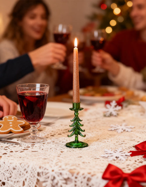 Load image into Gallery viewer, Nordic Borosilicate Glass Candle Holder, Christmas Tree Tabletop Decor for Home
