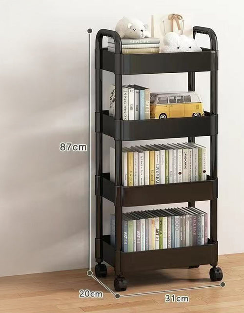 Load image into Gallery viewer, Multi-Layer Wheeled Utility Cart (for home, kitchen, bathroom storage: snacks, books)
