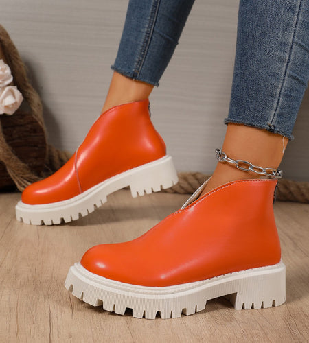 Women’s Plus-Size Chunky-Heeled Ankle Boots