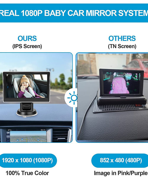 Load image into Gallery viewer, 4.3 inch private model HD 1080P car baby monitor car baby mirror
