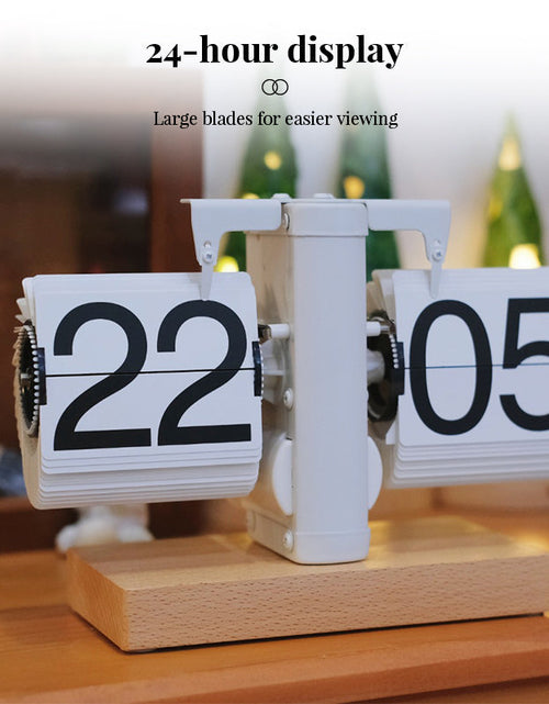 Load image into Gallery viewer, Retro flip digital clock, battery - powered mechanical clock for home &amp; office decor
