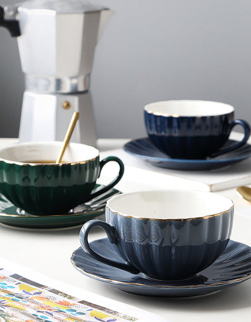 Load image into Gallery viewer, Nordic Style Simple Coffee Cup Set Creative Ceramic Coffee Cup British Afternoon Tea Cup Black Tea Cup Girl Heart
