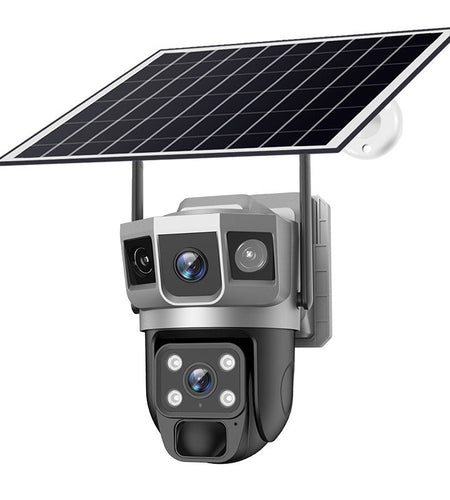 V380PRO-9 Solar powered WiFi Outdoor Waterproof Ball Machine HD Monitoring Camera Remote Uninterrupted Power